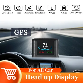 HUD Автомобильный головной дисплей, цифровой спидометр, одометр, Единый пробег, аксессуары для автомобильной электроники для всех автомобилей