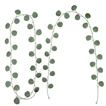 Реалистичные искусственные растения, Очаровательная гирлянда из искусственного эвкалипта, 10 шт., искусственная зелень, виноградные лозы для свадебного фона, стена камина