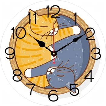 Настенные часы с мультяшным котом, Современный дизайн, Гостиная, Спальня, Украшение офиса, Кухонные часы, Настенные часы для домашнего декора