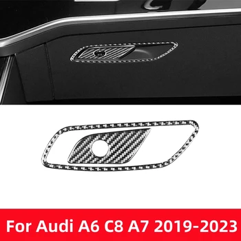 Для Audi A6L A6 C8 A7 2019-2022 Аксессуары Для Интерьера Автомобиля Панель Переключателя Для Хранения Пассажиров Отделка Наклейками Из Углеродного Волокна Украшение