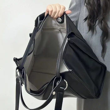 Женская сумка для покупателей, простая модная сумка на молнии, водонепроницаемая однотонная сумка-мессенджер, сумка большой емкости, женская сумка через плечо