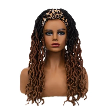 Повязка на голову VADES, парик с Дредлоками, длинные черно-коричневые синтетические Мягкие искусственные локоны, парики для плетения, вязания крючком, закручивания волос, парики для чернокожих женщин