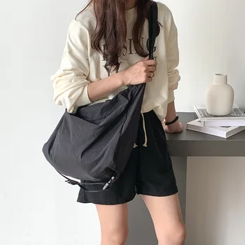 Женская сумка через плечо, корейская версия, сумка для пельменей, женская летняя простая повседневная дорожная нейлоновая сумка-тоут большой емкости