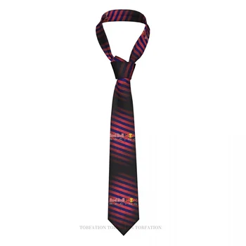 Классический мужской галстук из полиэстера с принтом Red-Double-Bulls шириной 8 см, аксессуар для косплея, аксессуар для вечеринки