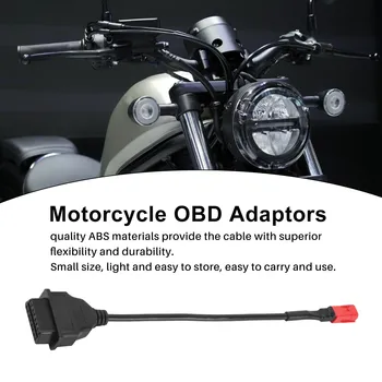 Адаптеры OBD для мотоциклов с 6-16 контактами, Диагностические удлинители кабеля OBD2 для Honda Yamaha Suzuki BENELLI